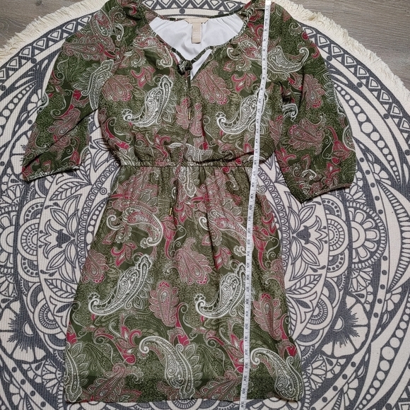 BANANA Republic Paisley Dress Size 2 - Picture 11 of 13